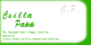 csilla papp business card